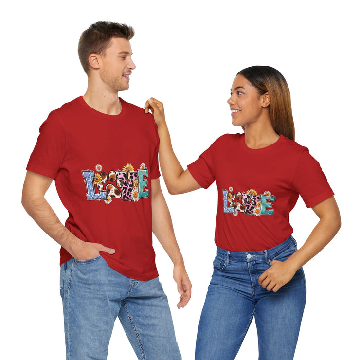 Love-Inspired Unisex Jersey Tee, Casual Wear, Gift for Her,  Sweetheart Gift, Summer Fashion, Festival Outfit