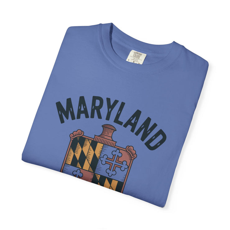 Maryland Pride Unisex Garment-Dyed T-shirt, Vintage Maryland Shirt, Maryland State Pride Tee, Gift for Marylanders, USA States Design