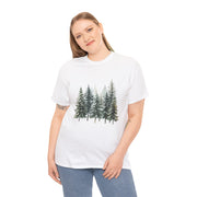 Nature-Inspired Unisex Heavy Cotton Tee, Forest T-Shirt, Outdoor Lifestyle Apparel, Eco-Friendly Gift, Casual Wear, Nature Lover's Top