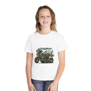 Youth Tee, Cool Graphic Shirt for Kids, Steam Engine Design, Perfect for Birthdays, Playtime, Fun Unique Gift