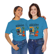 Nebraska Graphic Tee, Unisex Jersey Short Sleeve Tee, Souvenir Shirt, USA States Design