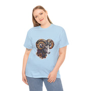Bohemian Ram Graphic Tee, Casual Apparel, Gift for Animal Lovers, Festival Wear, Unisex T-Shirt, Nature-Inspired Clothing