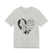 Heartfelt Floral Unisex Tee, Inspirational Shirt, Gift for Her, Motivational Apparel, Perfect for Birthdays, Everyday Wear