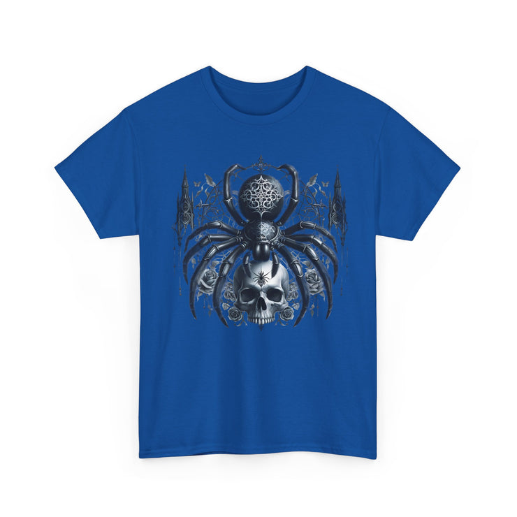 Gothic Spider Graphic Tee | Unisex Heavy Cotton Tee, Halloween Shirt, Alternative Fashion, Edgy Apparel, Gift for Her/Him
