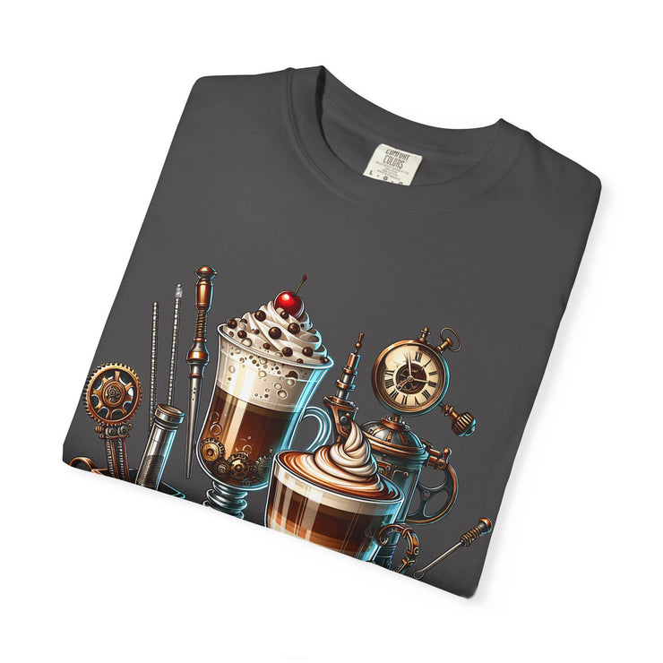 Coffee Lovers Unisex T-shirt, Cozy Café Style, Gift for Baristas, Perfect for Birthdays, Fun Beverage Art Tee