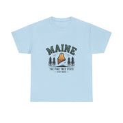 Maine Adventure Tee, Unisex Heavy Cotton T-Shirt, Casual Wear, Nature Lover Gift, Vacation Souvenir, Summer Outfit, USA States Design