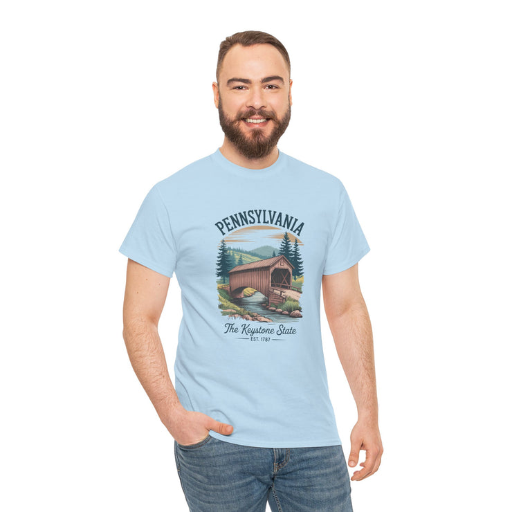 Pennsylvania Vintage Graphic Tee, Unisex T-Shirt, Nature Lover Gift, Travel Souvenir, State Pride Apparel