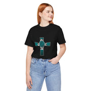 Stylish Religious Cross Tee, Unisex Trendy Shirt for Faith & Inspiration, Perfect Gift for Easter, Baptism, or Everyday Wear