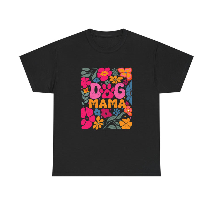 Dog Mama Floral Tee, Cute Dog Mom T-Shirt, Flower Design Unisex Cotton Shirt, Pet Lover Gift,