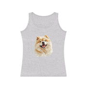 Happy Dog Women's Tank Top | Pet Lover Gift, Summer Top, Cute Animal Tee, Relaxed Fit, Dog-Themed Apparel