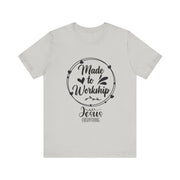 Christian Faith Tee - Made to Worship, Inspirational Shirt for Church, Faith-Based Gift, Bible Verse Apparel,