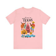 Texas-Inspired Unisex Tee: Meet Me in Texas Graphic T-Shirt, Gift for Texans, Summer Outfit, USA States Design