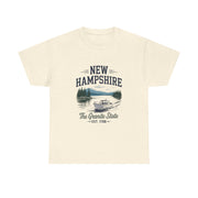 New Hampshire Adventure Tee - Unisex Heavy Cotton Tee, Vintage State Shirt, Nature Lover Gift, USA States Design