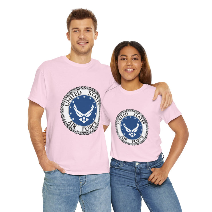 US Air Force Unisex Heavy Cotton Tee - Patriotic Apparel, Veteran Gift, Military T-Shirt, Casual Wear, Everyday Comfort