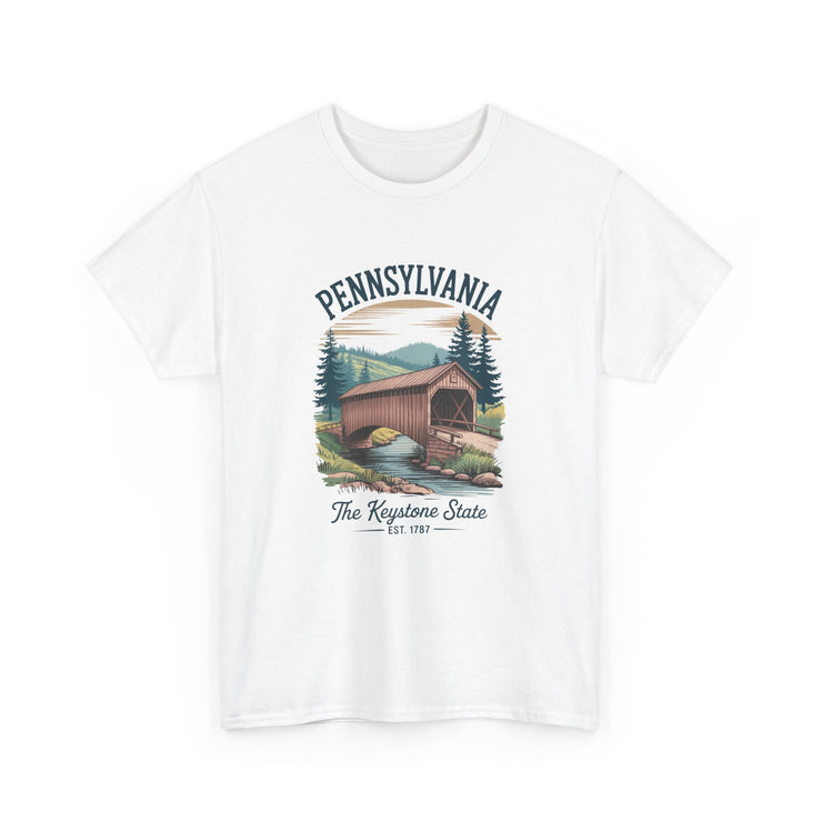 Pennsylvania Vintage Graphic Tee, Unisex T-Shirt, Nature Lover Gift, Travel Souvenir, State Pride Apparel