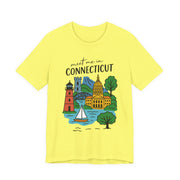 Connecticut Graphic Tee, Unisex Short Sleeve Shirt, Casual Travel Wear, Souvenir Gift, USA States Name