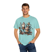 Coffee Lovers Unisex T-shirt, Cozy Café Style, Gift for Baristas, Perfect for Birthdays, Fun Beverage Art Tee