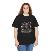 Boho Bull Graphic Tee | Unisex Heavy Cotton T-Shirt | Festival Wear, Gift for Nature Lovers, Casual Outfit, Animal Art