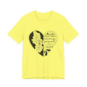 Heartfelt Floral Unisex Tee, Inspirational Shirt, Gift for Her, Motivational Apparel, Perfect for Birthdays, Everyday Wear