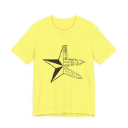 Inspirational Star Graphic Tee | Motivational Unisex Jersey Shirt, Casual Wear, Gift for Friends, Christian Design