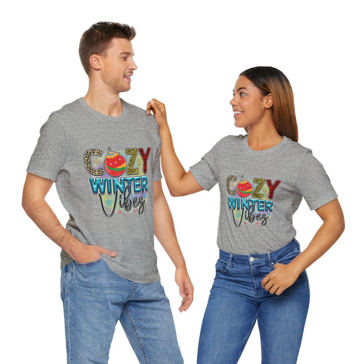 Cozy Winter Vibes Tee, Unisex Christmas T-Shirt, Holiday Gift, Winter Apparel,