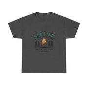 Maine Adventure Tee, Unisex Heavy Cotton T-Shirt, Casual Wear, Nature Lover Gift, Vacation Souvenir, Summer Outfit, USA States Design