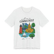 Connecticut Graphic Tee, Unisex Short Sleeve Shirt, Casual Travel Wear, Souvenir Gift, USA States Name