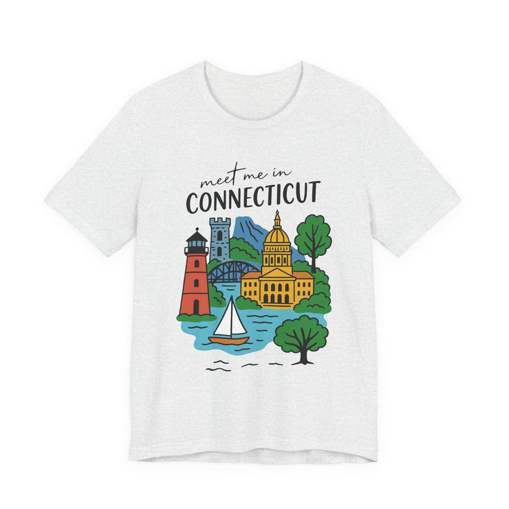 Connecticut Graphic Tee, Unisex Short Sleeve Shirt, Casual Travel Wear, Souvenir Gift, USA States Name
