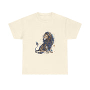 Majestic Lion Unisex Heavy Cotton Tee, Animal Lover Shirt, Eco-Friendly Gift, Casual Wear, Wildlife T-Shirt, Birthday Apparel