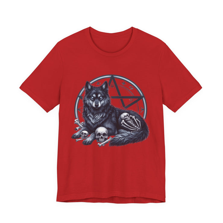 Gothic Wolf Tee | Unisex Graphic Shirt, Casual Outfit, Halloween Gift, Spooky Style, Animal Lover Apparel