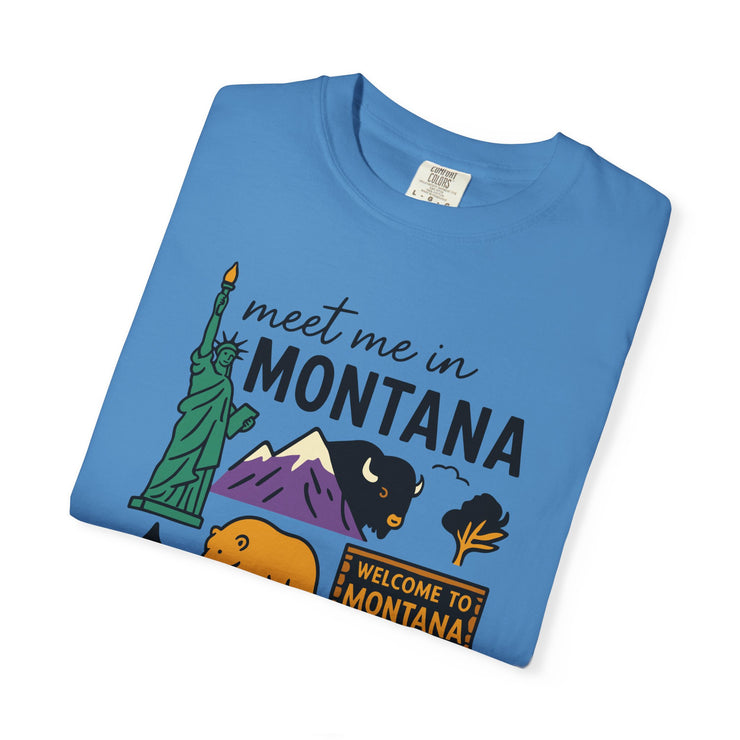 Cool Montana Graphic T-Shirt, Perfect for Travelers, Adventure Lovers, USA States Design