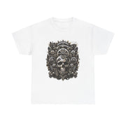 Gothic Skull Tee - Unisex Heavy Cotton T-Shirt, Unique Graphic Shirt, Casual Wear, Edgy Fashion, Gift for Him/Her, Halloween Style