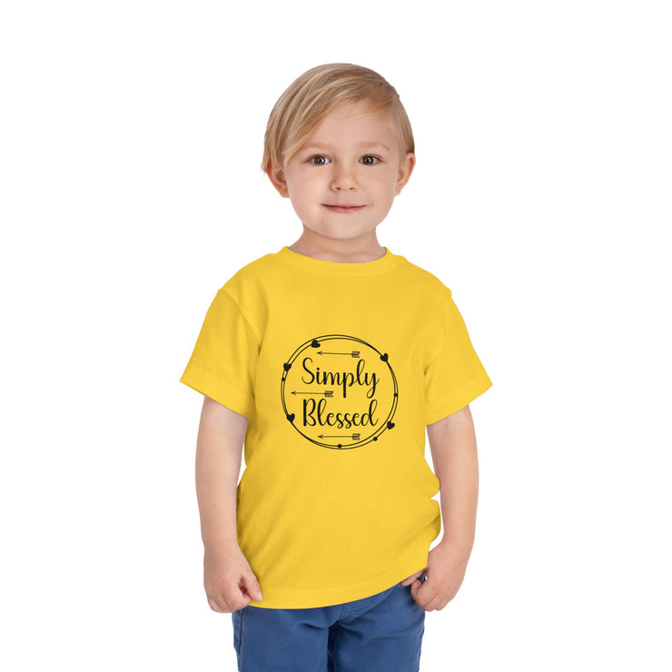 Toddler Short Sleeve Tee - Simply Blessed T-Shirt, Kids Blessing Shirt, Baby Shower Gift, Christian Toddler Wear, Everyday Comfort Tee
