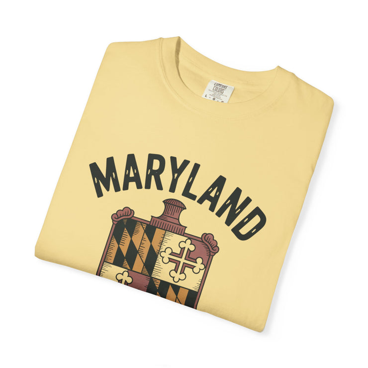 Maryland Pride Unisex Garment-Dyed T-shirt, Vintage Maryland Shirt, Maryland State Pride Tee, Gift for Marylanders, USA States Design