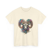 Bohemian Ram Heart Tee, Unisex Shirt, Festival Wear, Nature Lover Gift, Eco-Friendly Fashion, Gift for Him/Her
