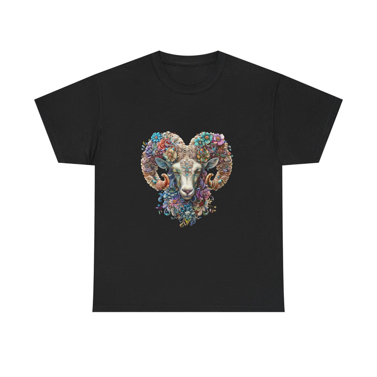 Bohemian Ram Heart Tee, Unisex Shirt, Festival Wear, Nature Lover Gift, Eco-Friendly Fashion, Gift for Him/Her
