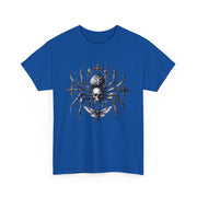 Gothic Spider Tee - Unisex Heavy Cotton Shirt for Halloween, Casual Wear, Unique Gift, Alternative Fashion, Edgy Apparel