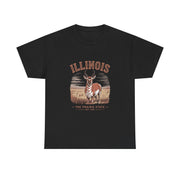 Illinois Prairie State Tee, Vintage Graphic T-Shirt, Unisex Casual Wear, Gift for Nature Lovers, Travel Souvenir, USA States Design