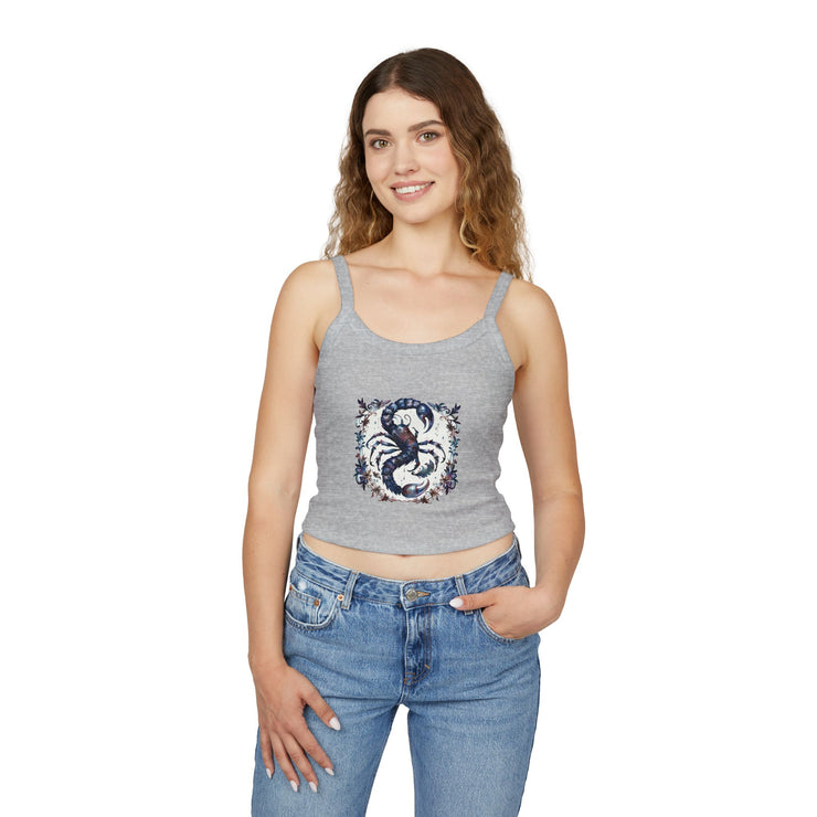 Lobster Print Women's Spaghetti Strap Tank Top | Beachwear, Summer Top, Casual Outfit, Gift for Seafood Lovers, Vacation