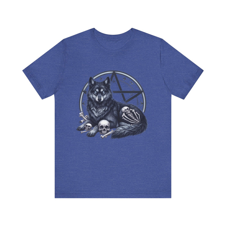 Gothic Wolf Tee | Unisex Graphic Shirt, Casual Outfit, Halloween Gift, Spooky Style, Animal Lover Apparel