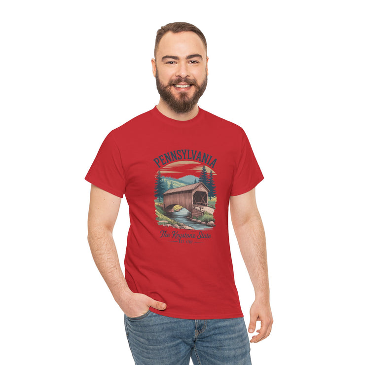 Pennsylvania Vintage Graphic Tee, Unisex T-Shirt, Nature Lover Gift, Travel Souvenir, State Pride Apparel