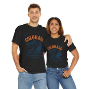Colorado Adventure Unisex Heavy Cotton Tee, Outdoor Shirt, Gift for Nature Lovers, Travel Tee, USA State Design