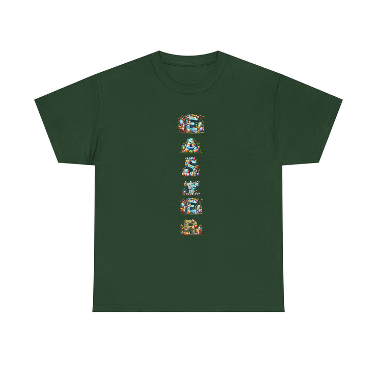 Colorful Cartoon Animal Unisex Heavy Cotton Tee - Gift for Animal Lovers, Cute T-Shirt for Kids & Adults, Fun Birthday, Casual Wear