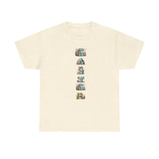 Colorful Cartoon Animal Unisex Heavy Cotton Tee - Gift for Animal Lovers, Cute T-Shirt for Kids & Adults, Fun Birthday, Casual Wear