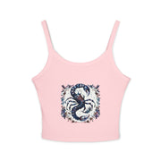 Lobster Print Women's Spaghetti Strap Tank Top | Beachwear, Summer Top, Casual Outfit, Gift for Seafood Lovers, Vacation