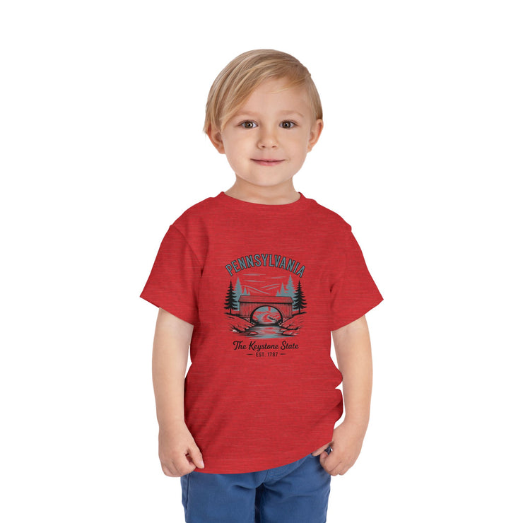 Pennsylvania Adventure Toddler Tee, Cute Kids Shirt, Gift for Little Explorers, Vacation Outfit, USA States Design