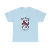 New Jersey Cardinal Tee, Vintage Style T-Shirt, Unisex Cotton Tee, Garden State Gift, Bird Lover Apparel, Casual Wear, USA States Design