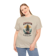 Oregon Graphic Tee - Vintage Style Unisex Cotton T-Shirt, Great for Nature Lovers, Casual Wear, USA States Design
