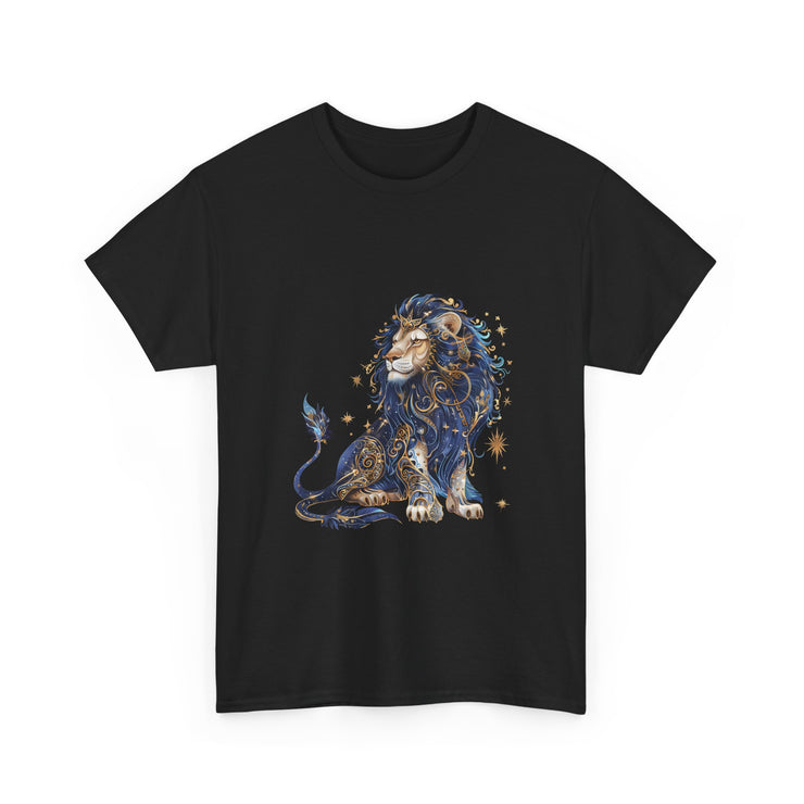 Majestic Lion Unisex Heavy Cotton Tee, Animal Lover Shirt, Eco-Friendly Gift, Casual Wear, Wildlife T-Shirt, Birthday Apparel