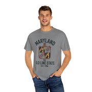 Maryland Pride Unisex Garment-Dyed T-shirt, Vintage Maryland Shirt, Maryland State Pride Tee, Gift for Marylanders, USA States Design